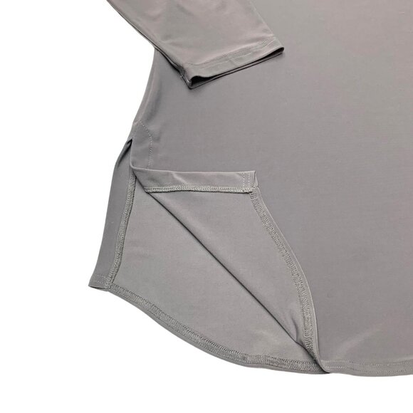 Sympli Graphite Go to Classic 3/4 Sleeve Vented Relaxed Tunic Top - Picture 8 of 10